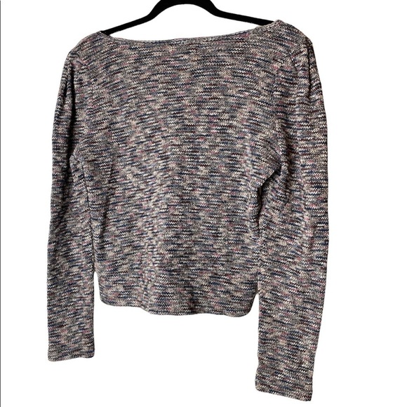 Madewell Women’s Black and Pastel Heathered Crop Knit Sweater Size Small - Picture 4 of 9